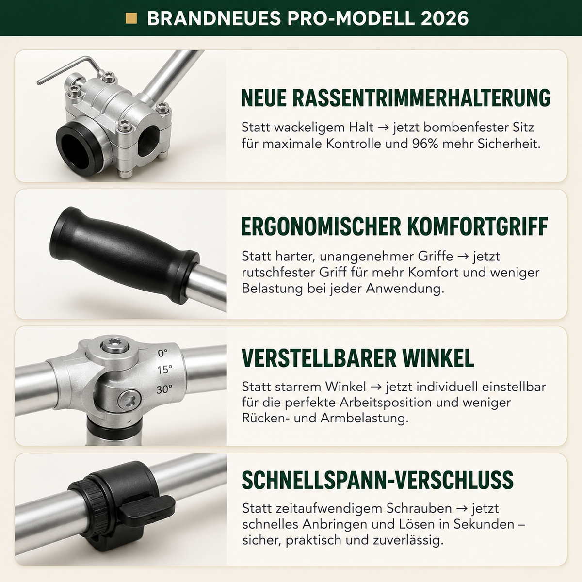 Trimmergriff – Mehr Kontrolle beim Mähen