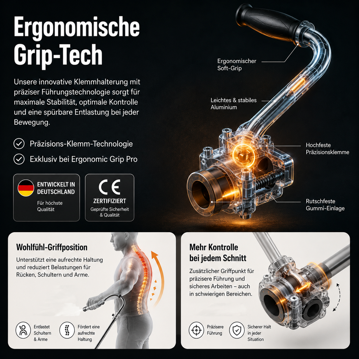 Trimmergriff – Mehr Kontrolle beim Mähen