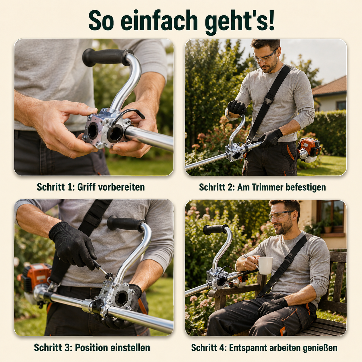 Trimmergriff – Mehr Kontrolle beim Mähen