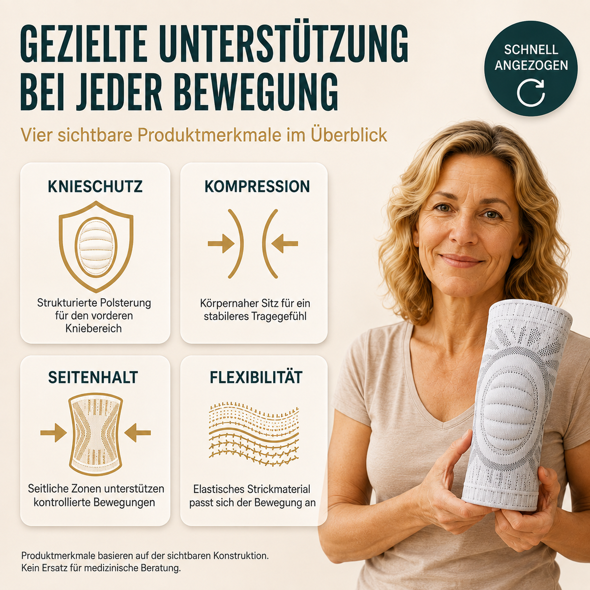 Kniebandage Klajor – Halt im Alltag