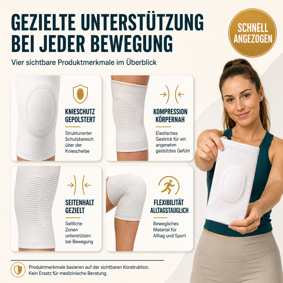 Kniebandage Klajor – Halt im Alltag