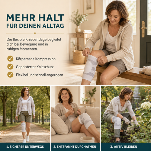Kniebandage Klajor – Halt im Alltag