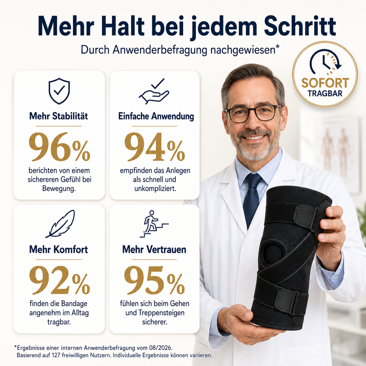 Kniebandage für Alltag & Training