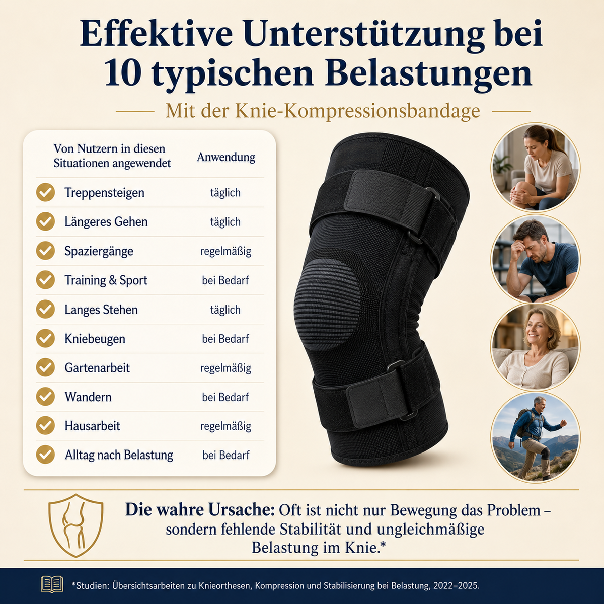 Kniebandage für Alltag & Training