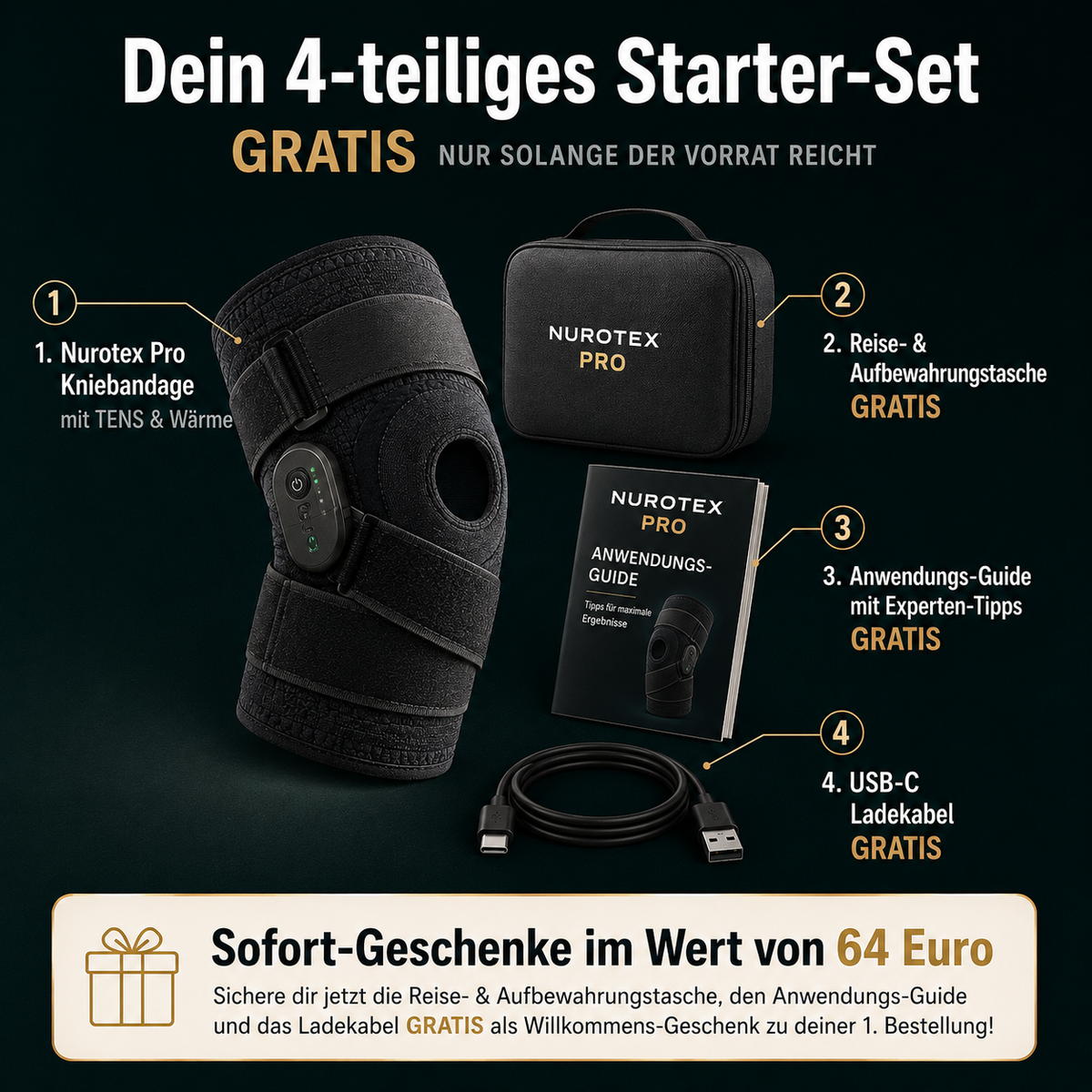 Kniebandage für Alltag & Training