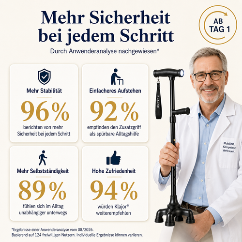 Gehstock mit LED – sicherer unterwegs